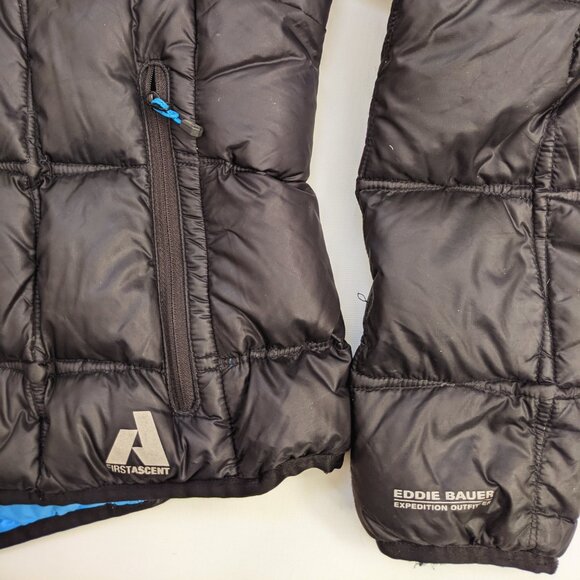 Eddie Bauer premium goose down puffer black jacket coat, women's medium - Picture 8 of 11